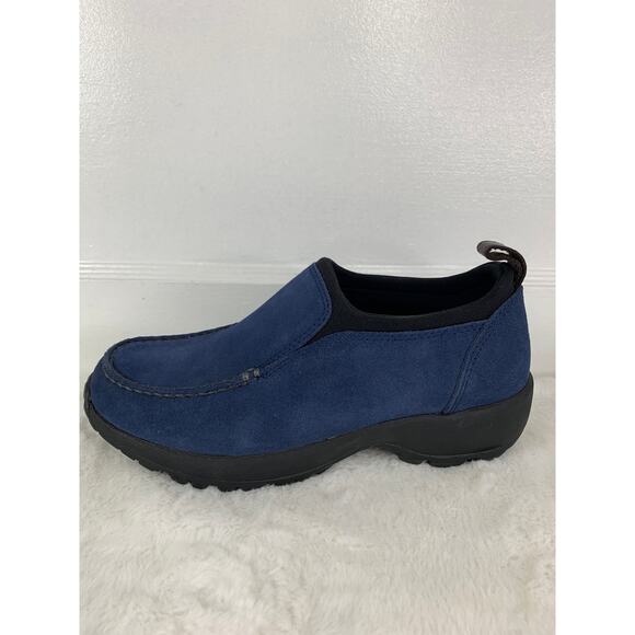Lands’ End Women’s Blue Suede Slip-On Clogs Loafers Size 7B - Picture 4 of 10